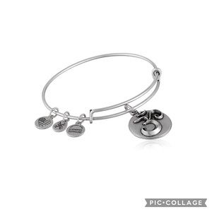 Alex and Ani Om III Expandable Bracelet in Silvertone